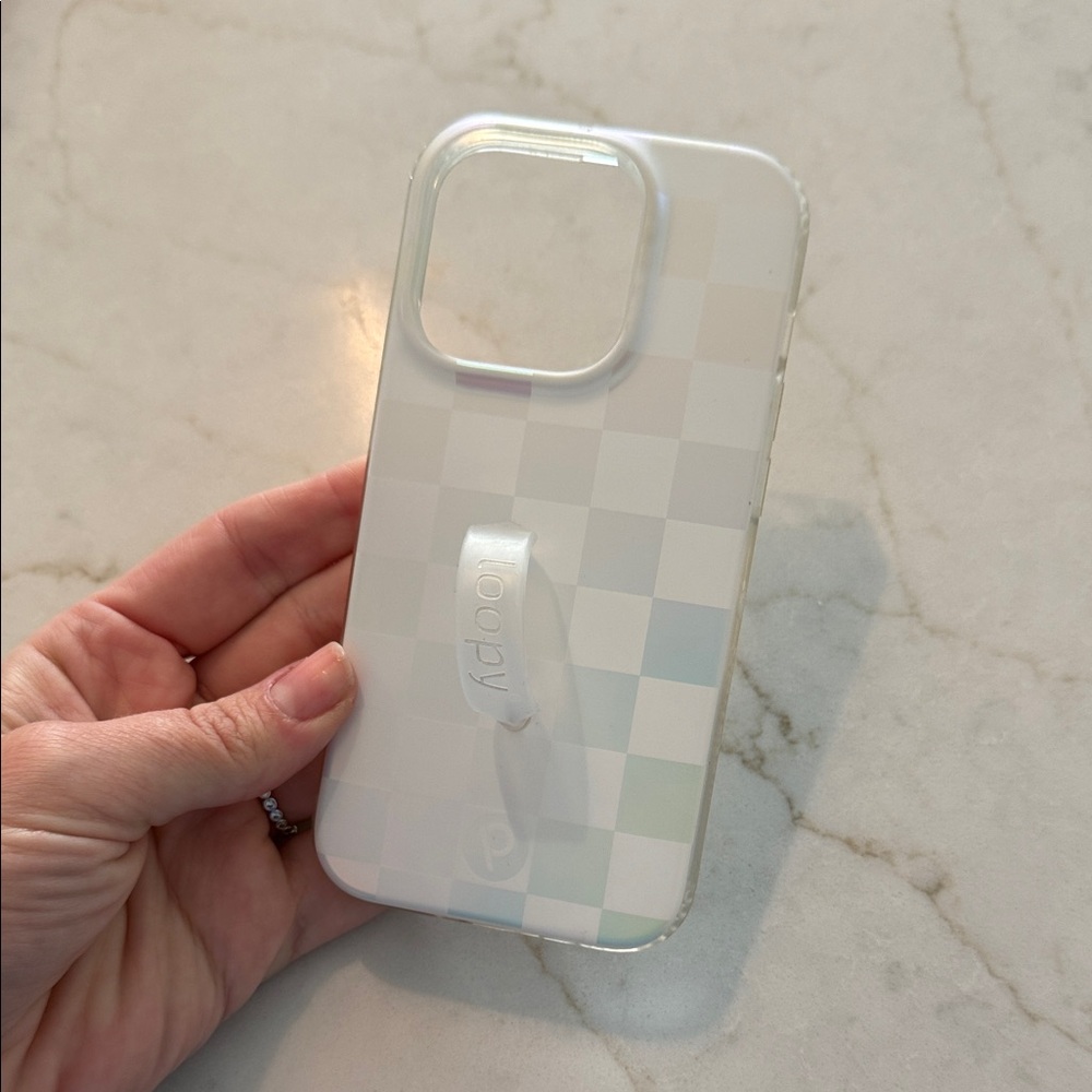 Loopy Case White Checkered Grip Cover